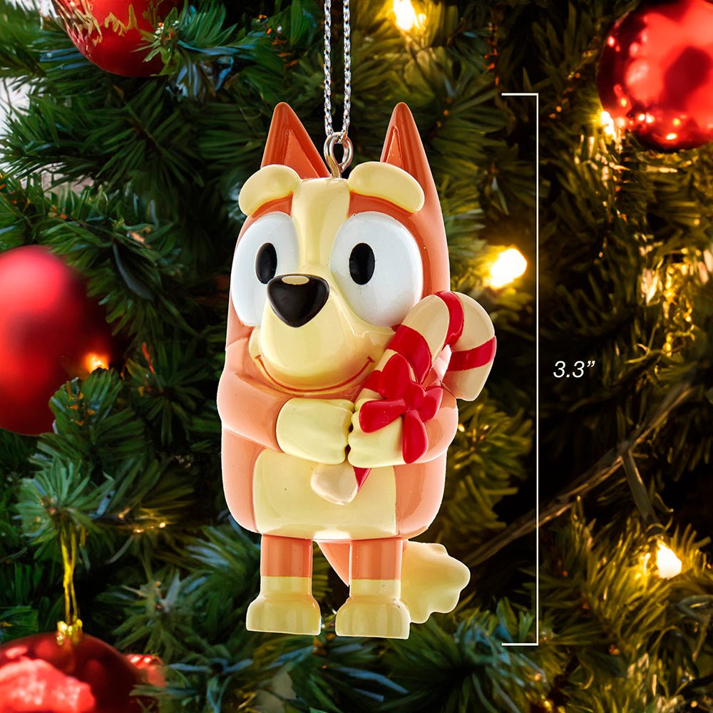 Kurt Adler Bluey™ Bingo With Candy Cane Blow Mold Ornament - Tree Treasures
