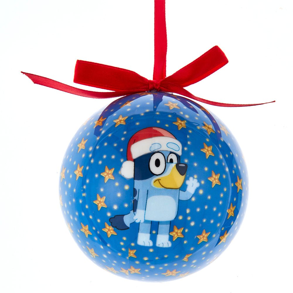 Kurt Adler Bluey™ Decoupage Ball Ornament – Festive 80mm Christmas Decor - Tree Treasures