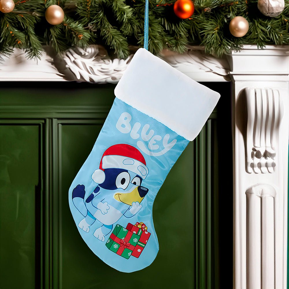 Kurt Adler Bluey™ With Presents Christmas Stocking – 19" Plush Cuff - Tree Treasures