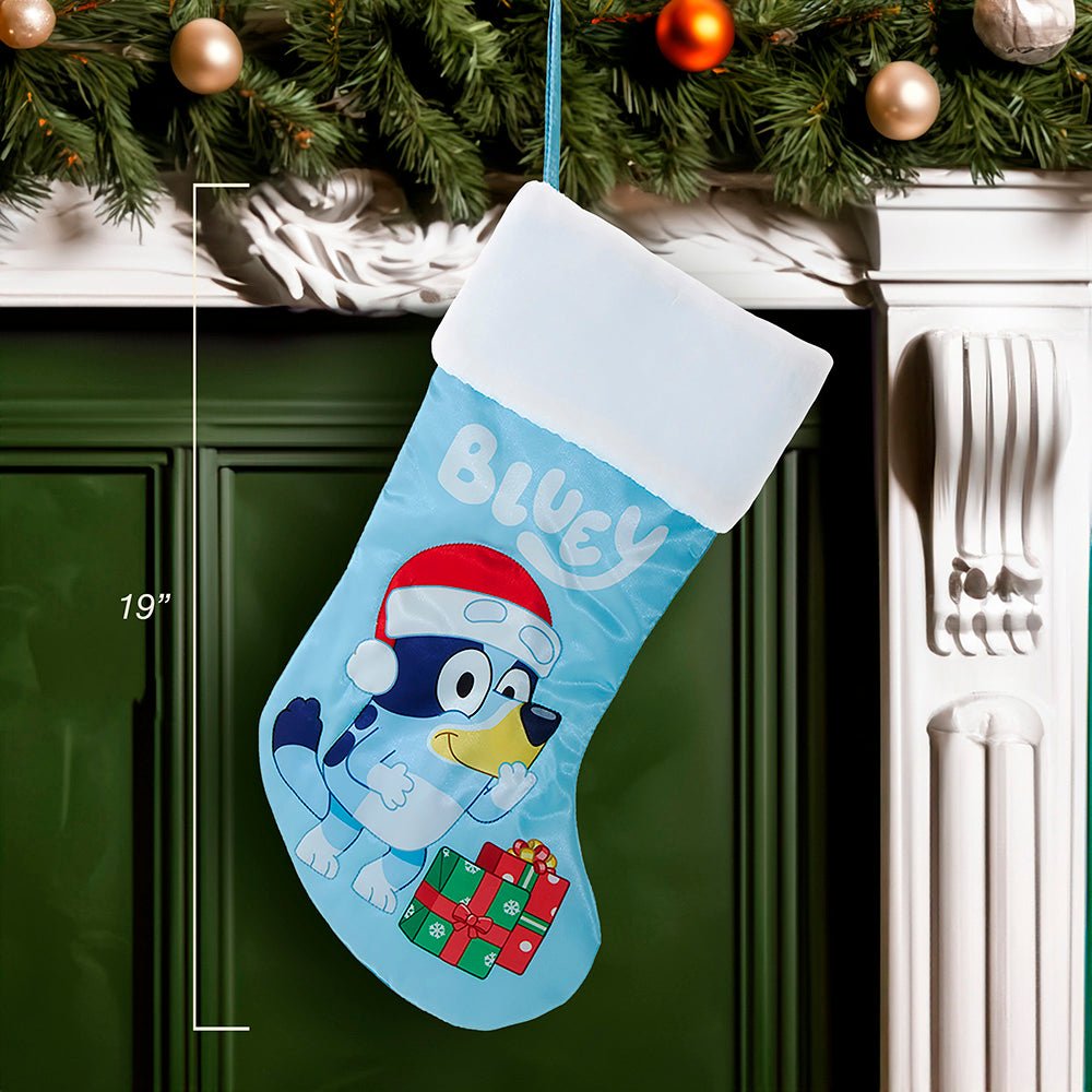 Kurt Adler Bluey™ With Presents Christmas Stocking – 19" Plush Cuff - Tree Treasures