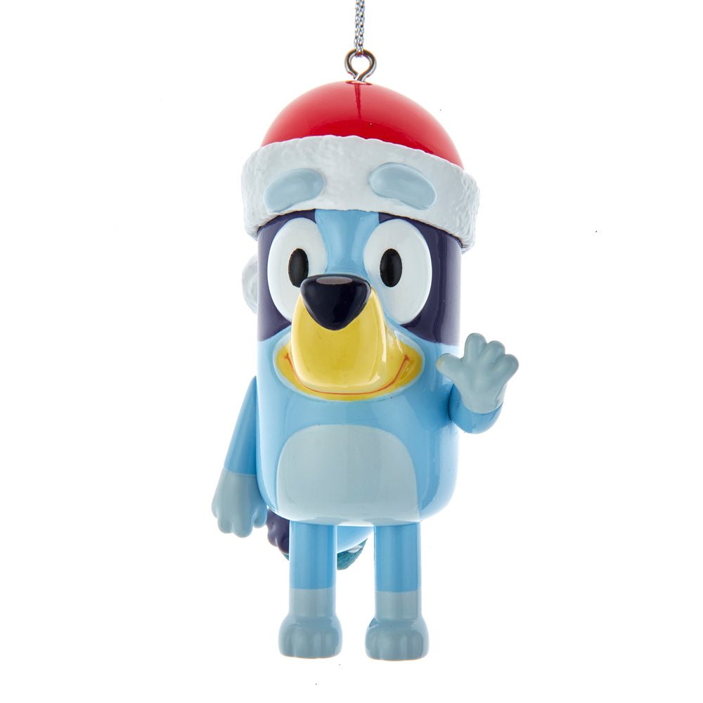 Kurt Adler Bluey™ With Santa Hat Blow Mold Ornament - Tree Treasures