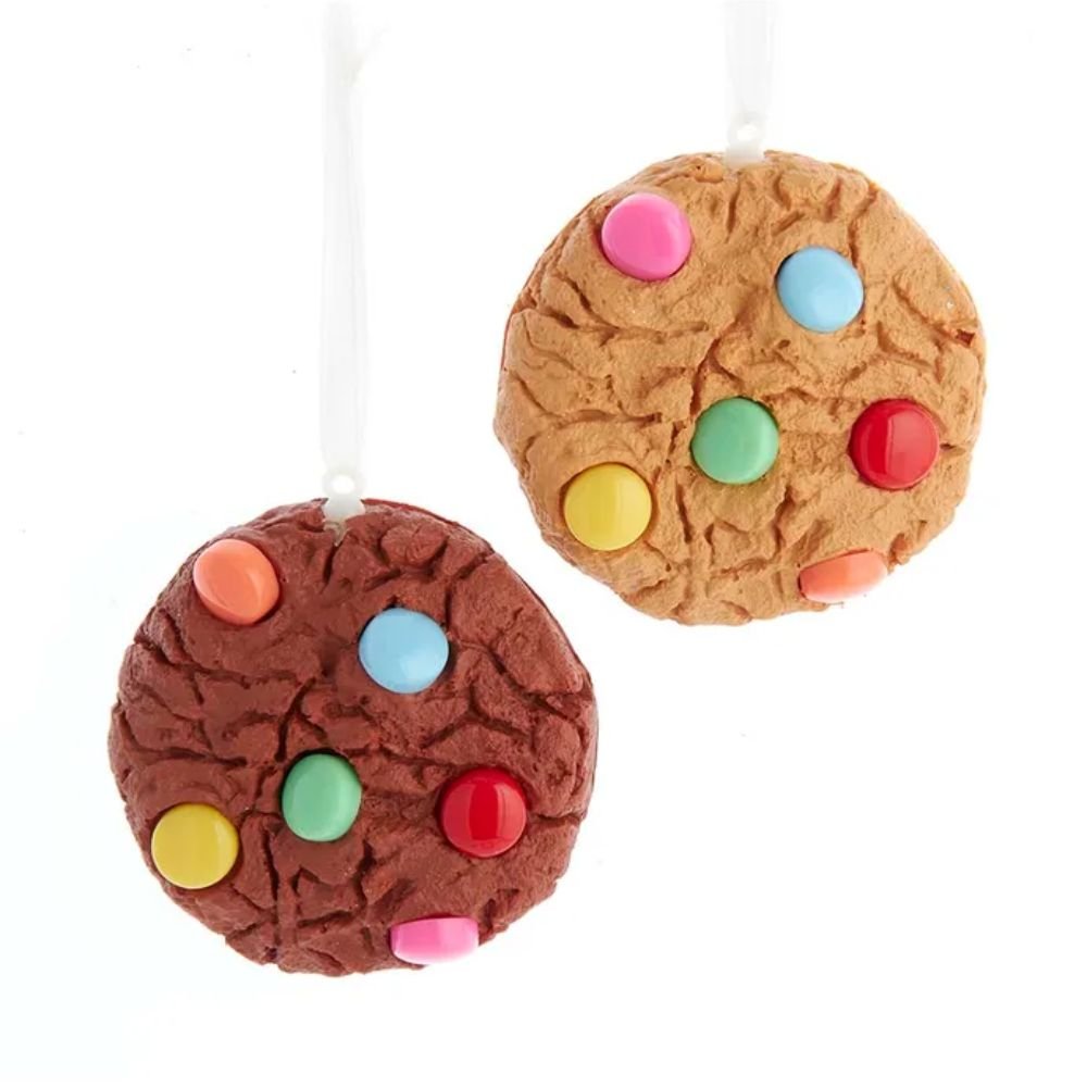 Kurt Adler Chocolate Cookie Ornaments, Set of 2, 3 Inches - Tree Treasures