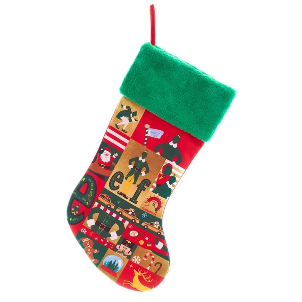 Kurt Adler Elf the Movie™ Stocking, 19 Inches - Tree Treasures