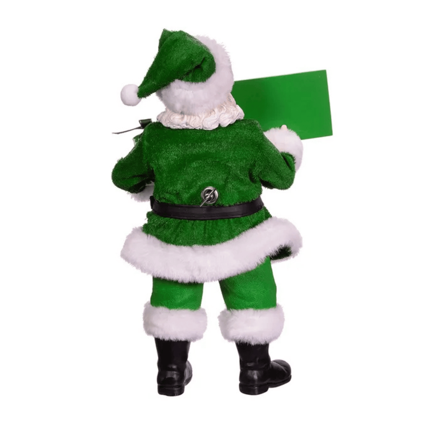 Kurt Adler Fabriché™ Musical Irish Santa Figurine Holding a Sign, 10.5 Inches - Tree Treasures