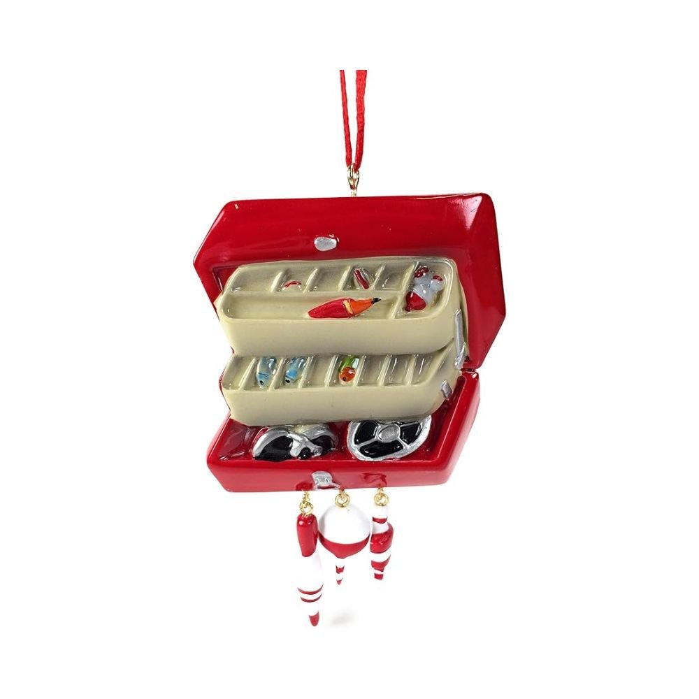 Kurt Adler Fishing Tackle Box Christmas Ornament - Tree Treasures