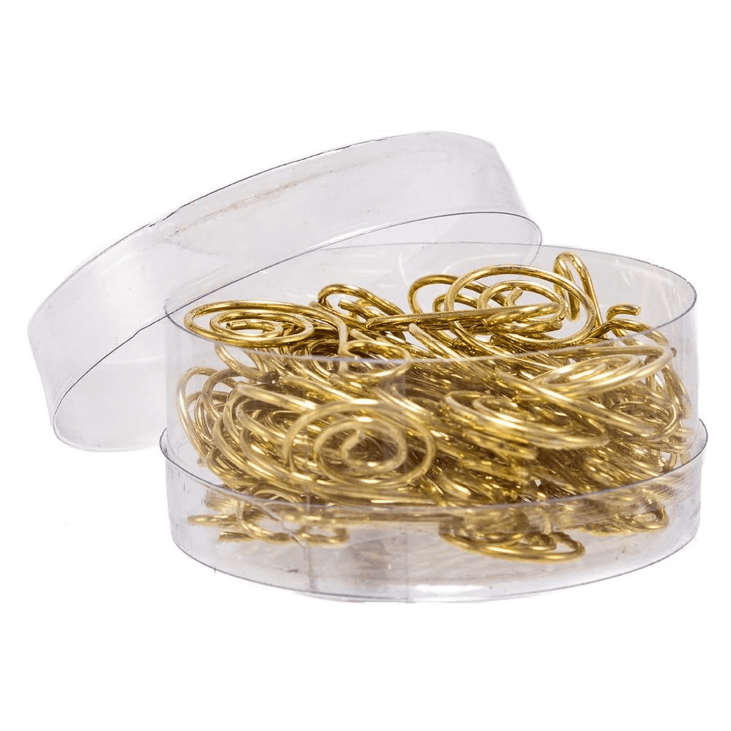 Kurt Adler Gold Ornament Hooks – 1.25" Swirled Design, Set of 50 - Tree Treasures