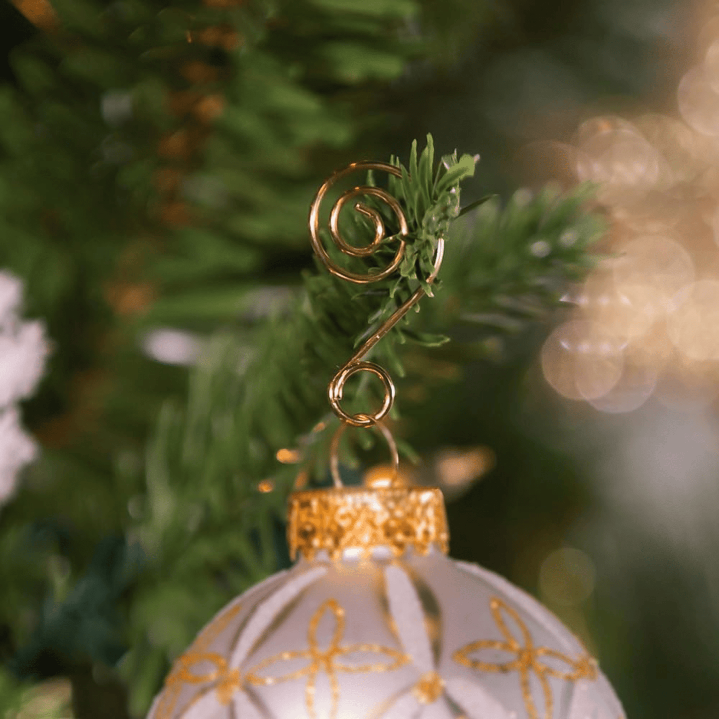 Kurt Adler Gold Ornament Hooks – 1.25" Swirled Design, Set of 50 - Tree Treasures