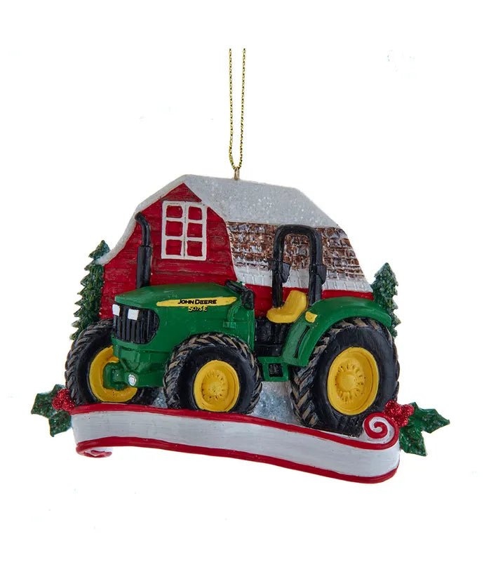 Kurt Adler John Deere™ 5075 Tractor Ornament – Farm-Themed Christmas Decor, 3.5 Inches