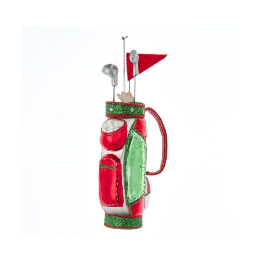 Kurt Adler Noble Gems Glass Golf Club Ornament, 4.5 - Inches - Tree Treasures