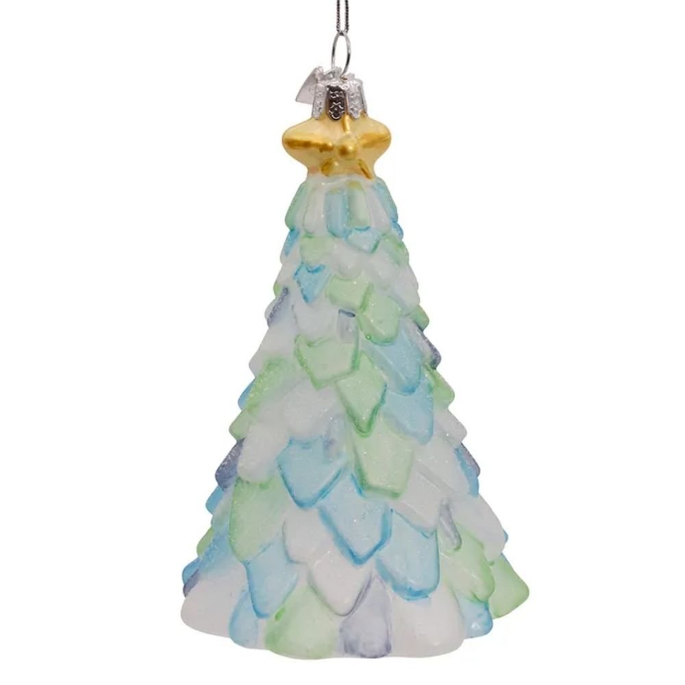 Kurt Adler Noble Gems™ Glass Sea Glass Christmas Tree Ornament, 5 inches - Tree Treasures