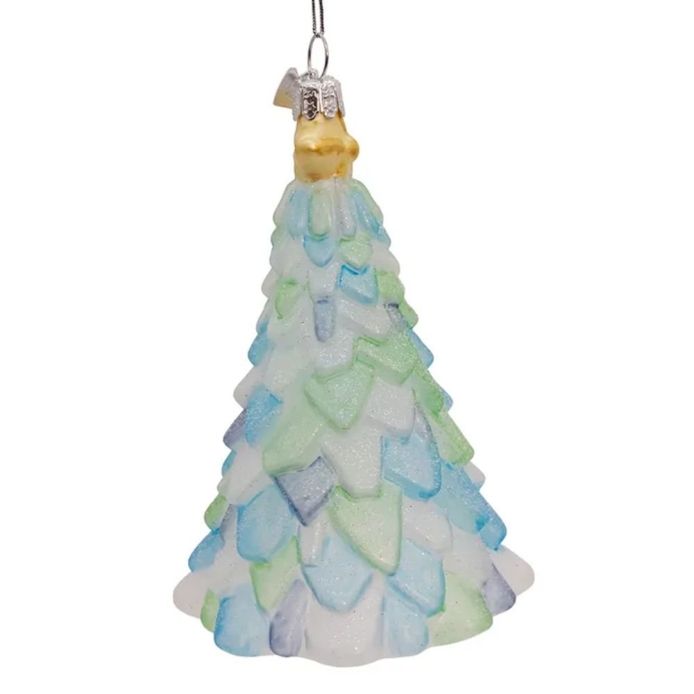 Kurt Adler Noble Gems™ Glass Sea Glass Christmas Tree Ornament, 5 inches - Tree Treasures