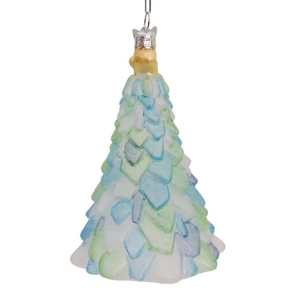 Kurt Adler Noble Gems™ Glass Sea Glass Christmas Tree Ornament, 5 inches - Tree Treasures
