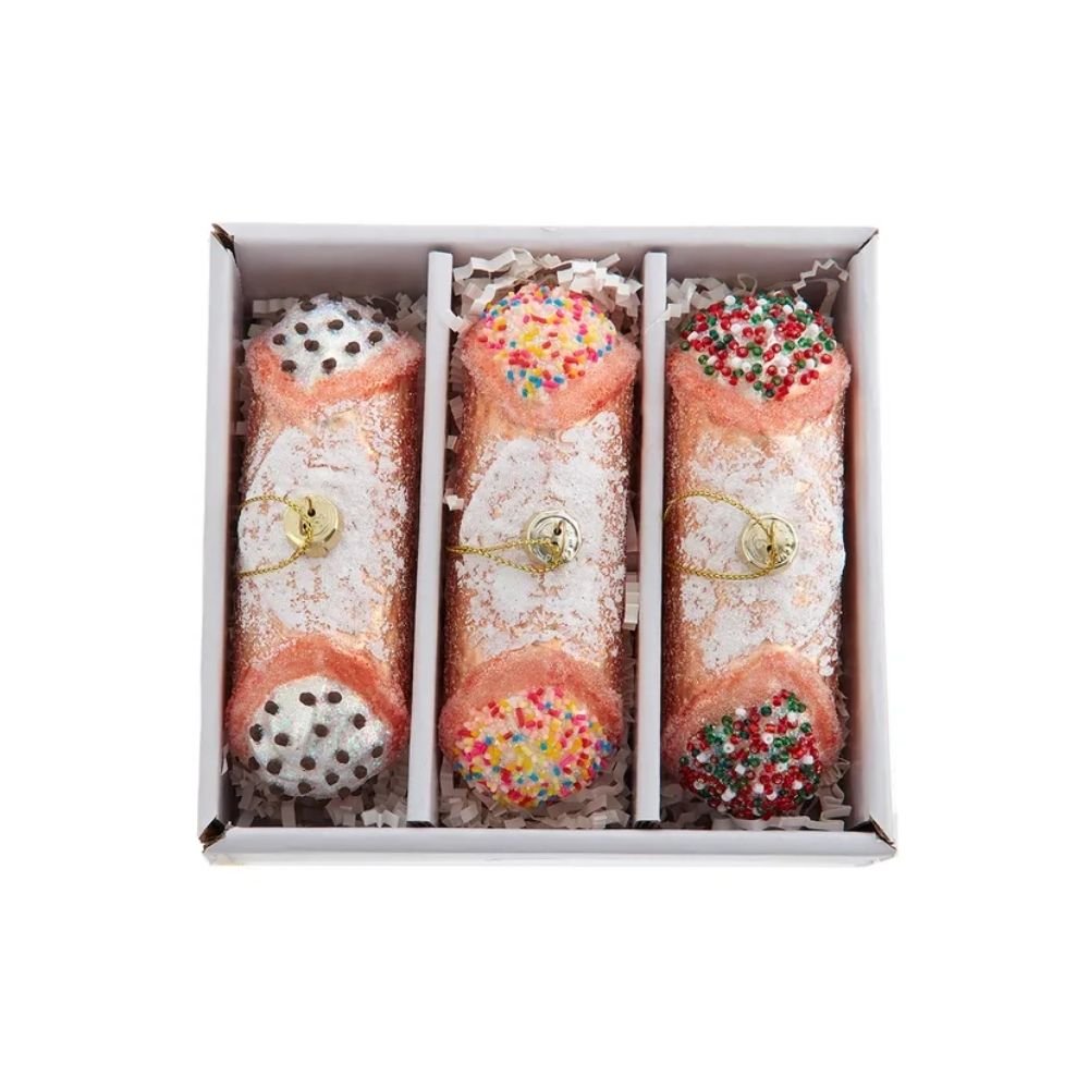 Kurt Adler Noble Gemsª Glass Cannoli Ornaments, 4.75 - inches - Tree Treasures