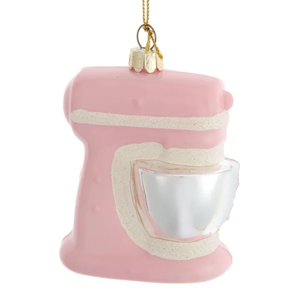 Kurt Adler Pink Electric Stand Mixer Glass Ornament, 4 Inches - Tree Treasures