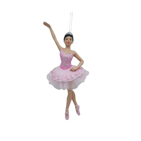 Kurt Adler Pink Latina Ballerina Ornament, 7 - inches - Tree Treasures
