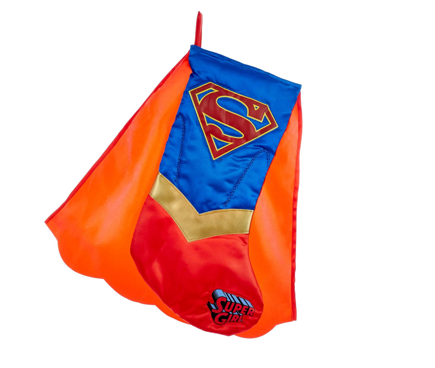 Kurt Adler Supergirl™ Printed Applique Stocking – 19" DC Comics Christmas Decor - Tree Treasures