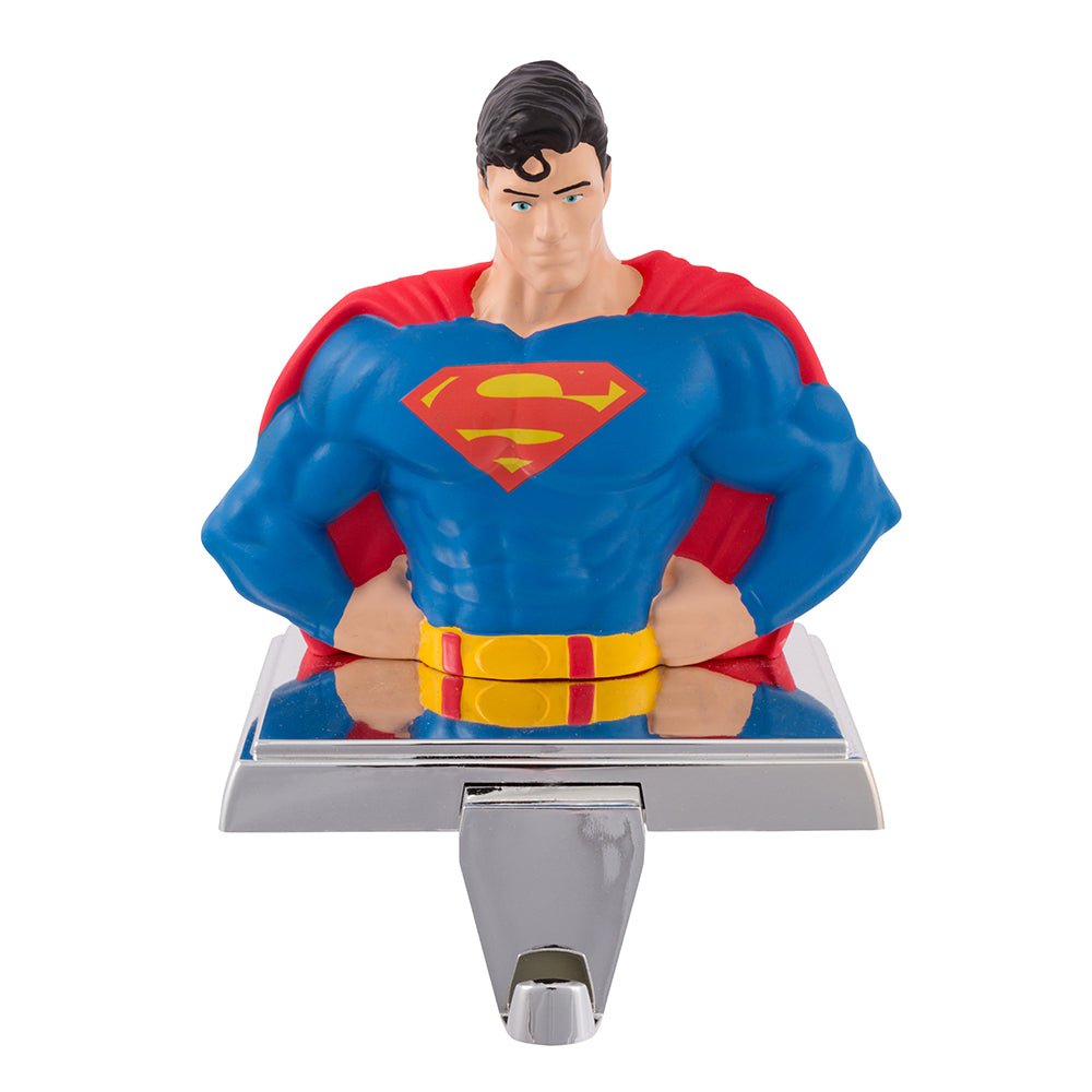 Kurt Adler Superman™ Figural Stocking Hanger – 5.78" Hero Mantel Decor - Tree Treasures