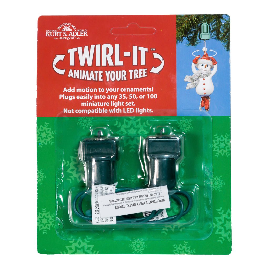 KURT ADLER TWIRL - IT MOTOR PIGTAILS SET 2 PIECES - Tree Treasures