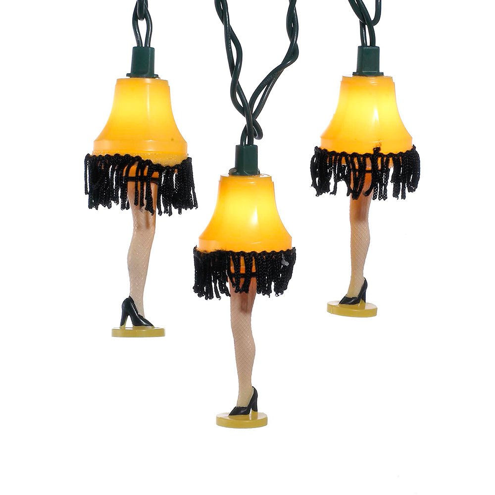 KURT ADLER UL 10 LIGHTS CHRISTMAS STORY LEG LAMP LIGHT SET - Tree Treasures