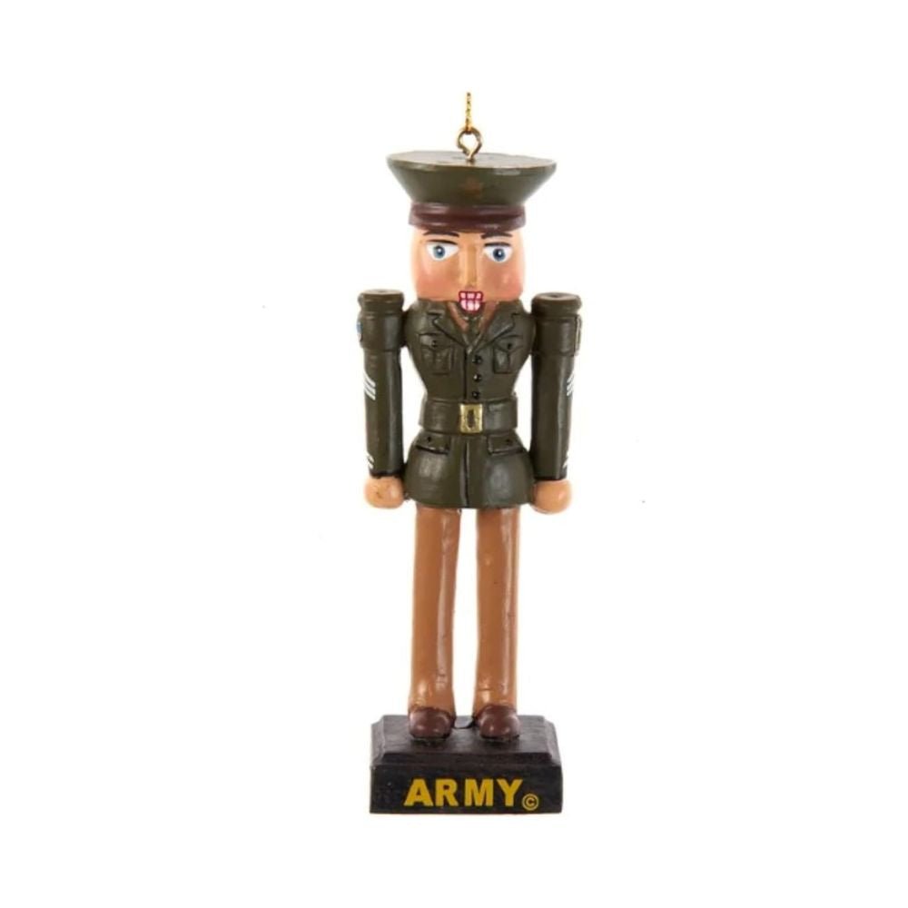 Kurt Adler U.S. Army® Soldier Christmas Ornament, Combat Nutcracker Style, 4.6 Inches – Tree Treasures