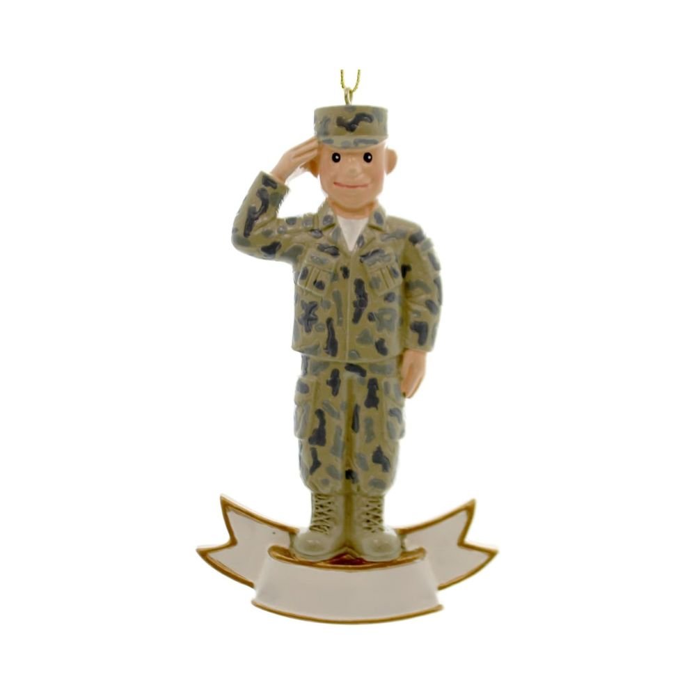 Kurt Adler U.S. Army Soldier Ornament, Patriotic Military Nutcracker, 4.5 Inches – Tree Treasures