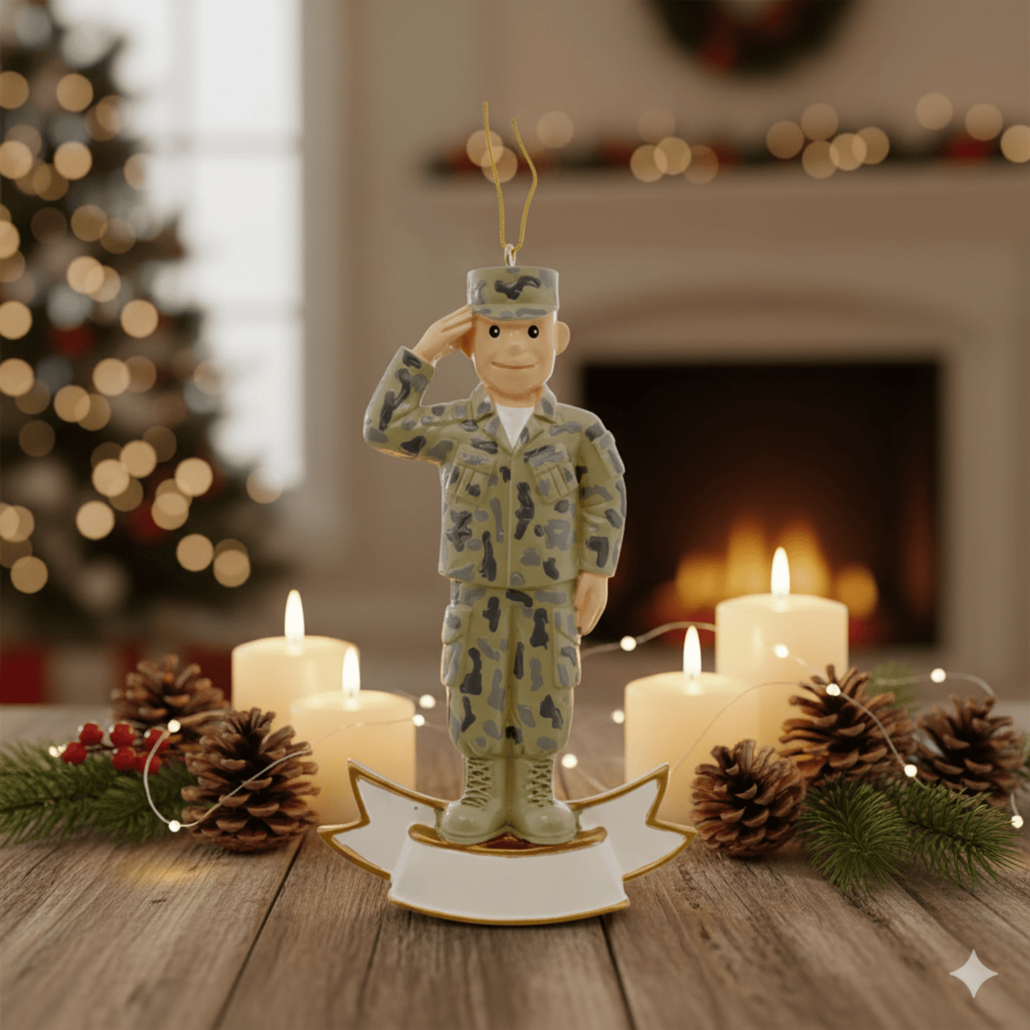 Kurt Adler U.S. Army Soldier Ornament, 4.5 Inches - Tree Treasures