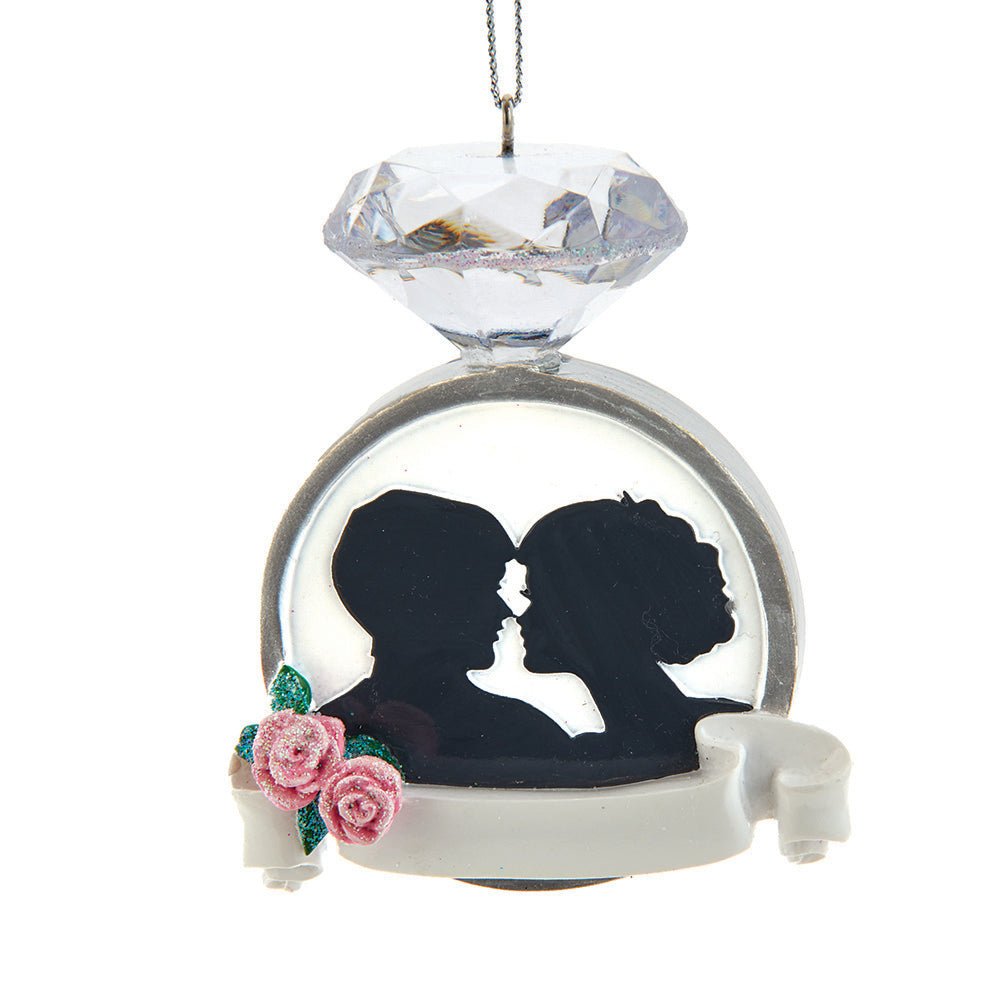 Kurt Adler Wedding Ring Couple Ornament for Personalization - Tree Treasures