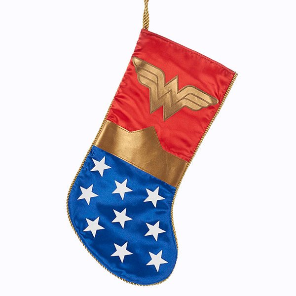 Kurt Adler Wonder Woman™ Christmas Stocking – 19 - Inch Superhero Decor - Tree Treasures