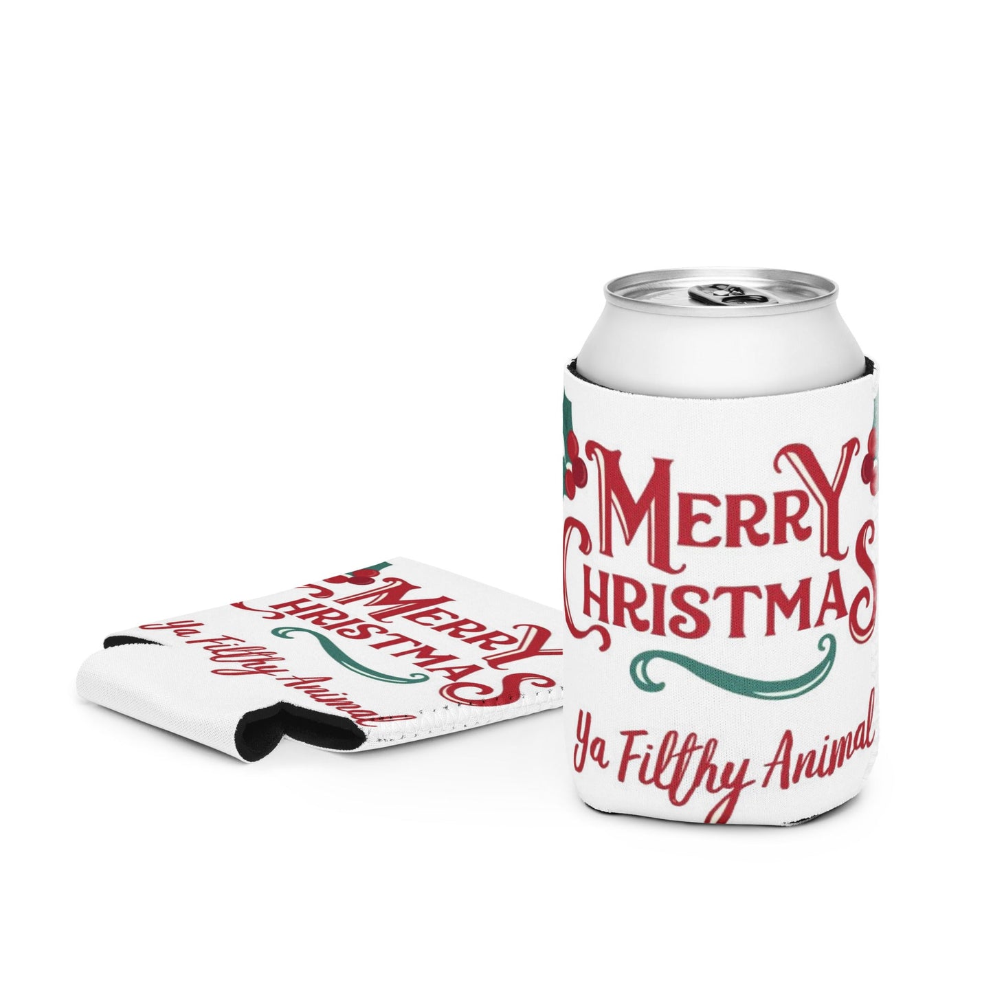 "Merry Christmas Ya Filthy Animal" Can Cooler - Tree Treasures