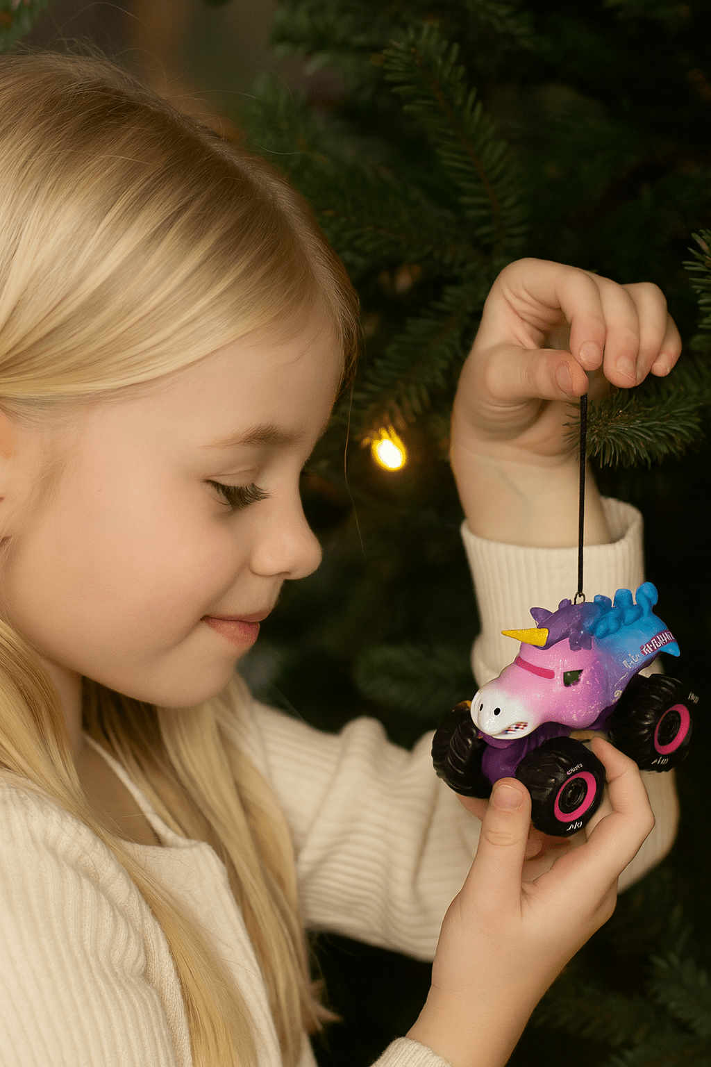 Monster Jam Sparkle Smash Christmas Ornament – Glittering Big Truck Holiday Tree Decoration - Tree Treasures