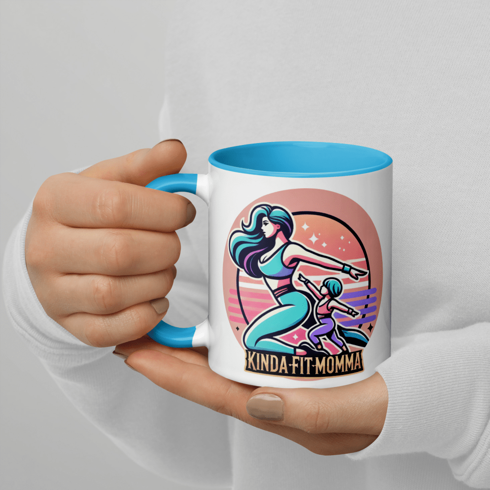 Mug with Color InsideKinda Fit Momma Mug – TikTok Colab | Fitness Mom Mug - Tree Treasures