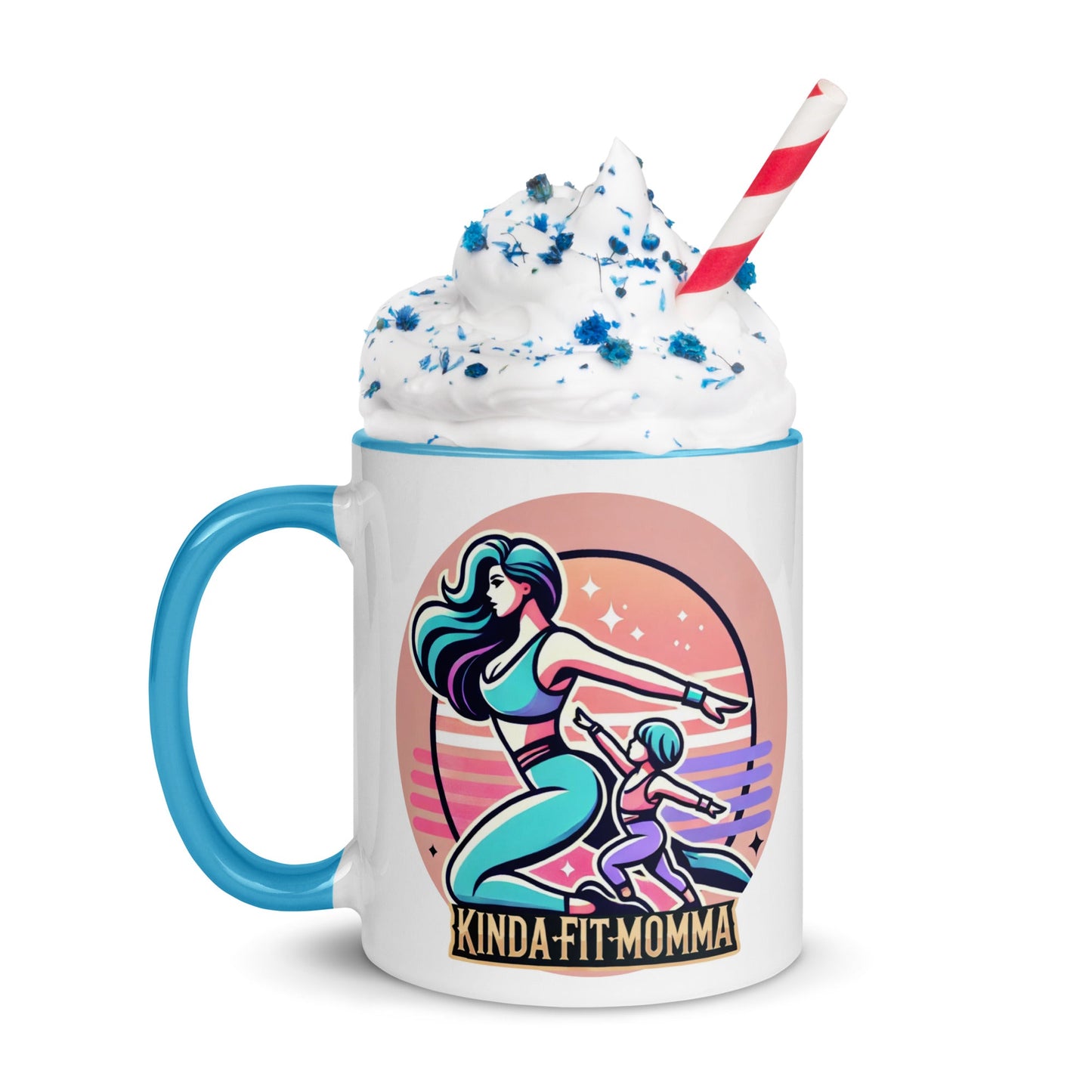 Mug with Color InsideKinda Fit Momma Mug – TikTok Colab | Fitness Mom Mug - Tree Treasures