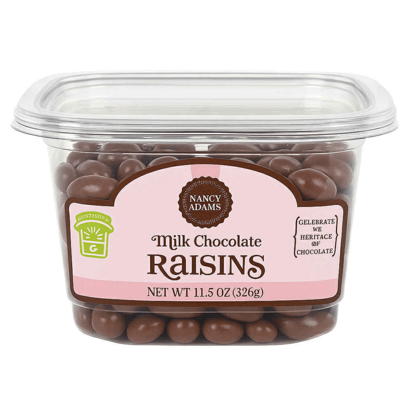 Nancy Adams Milk Chocolate Raisins 11.5 OZ Tub - Tree Treasures