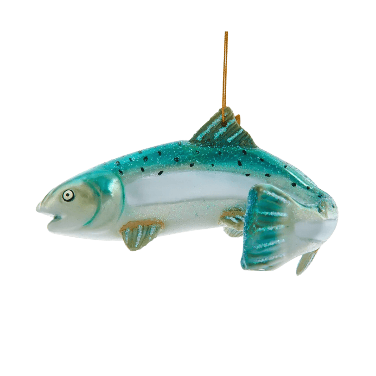 Noble Gems™ Glass Chinook Salmon Ornament by Kurt Adler – Handcrafted Holiday Keepsake - Tree Treasures