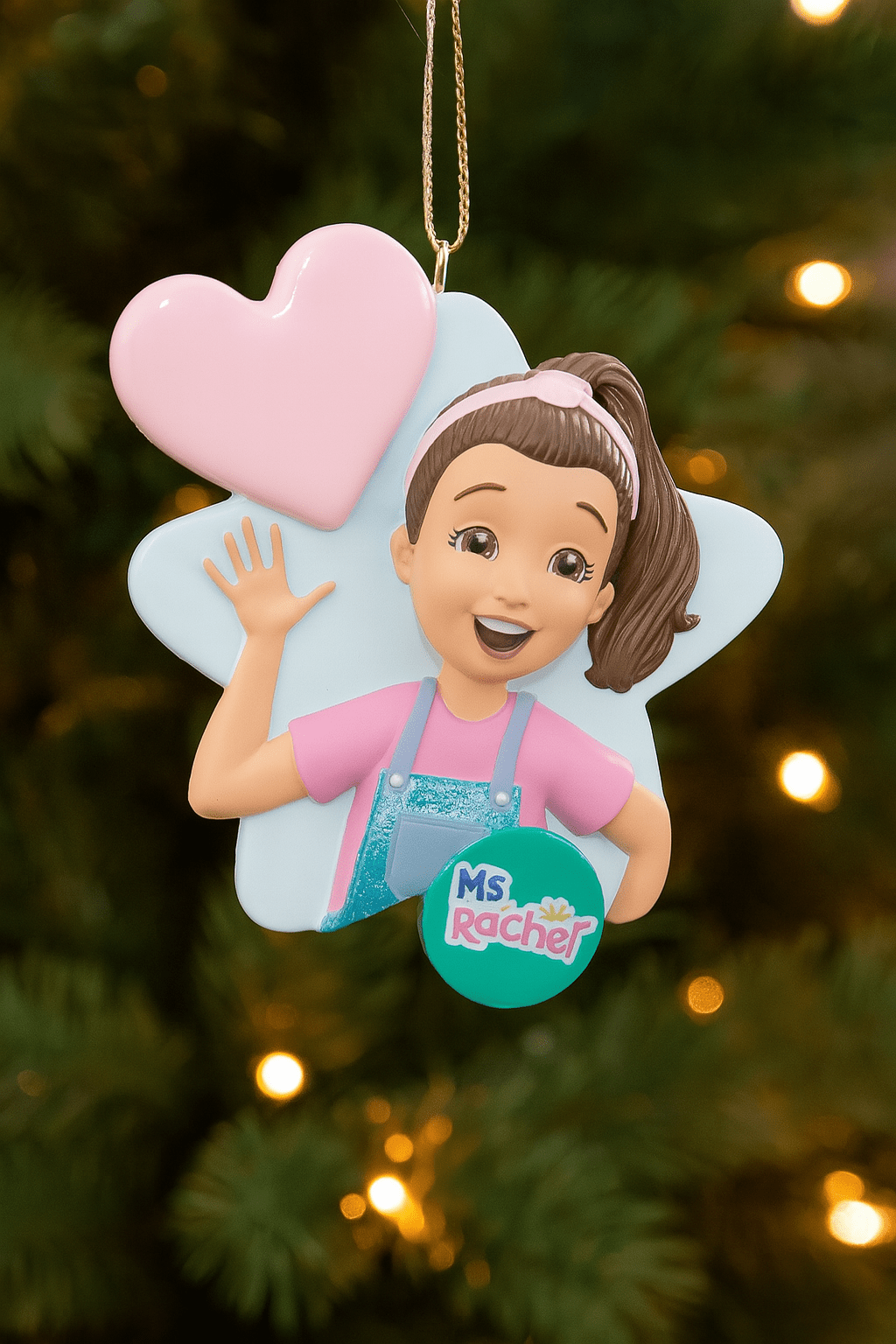 NOW AVAILABLE! Ms. Rachel™ Heart Ornament – Customizable Holiday Decor - Tree Treasures