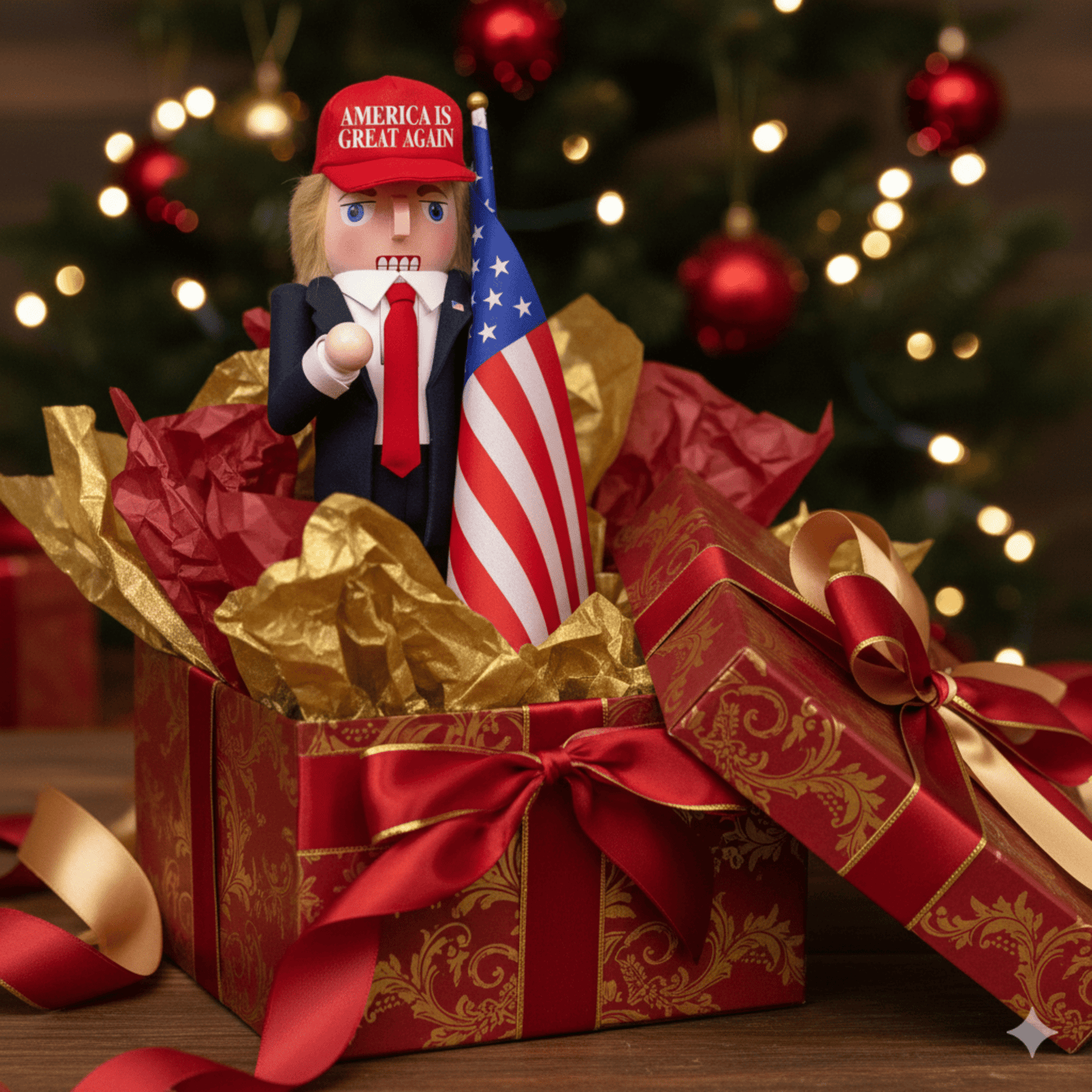 PRE - SALE 16" Trump Nutcracker – Limited Edition Patriotic Collectible by Kurt Adler - Only 500 Made - Tree Treasures