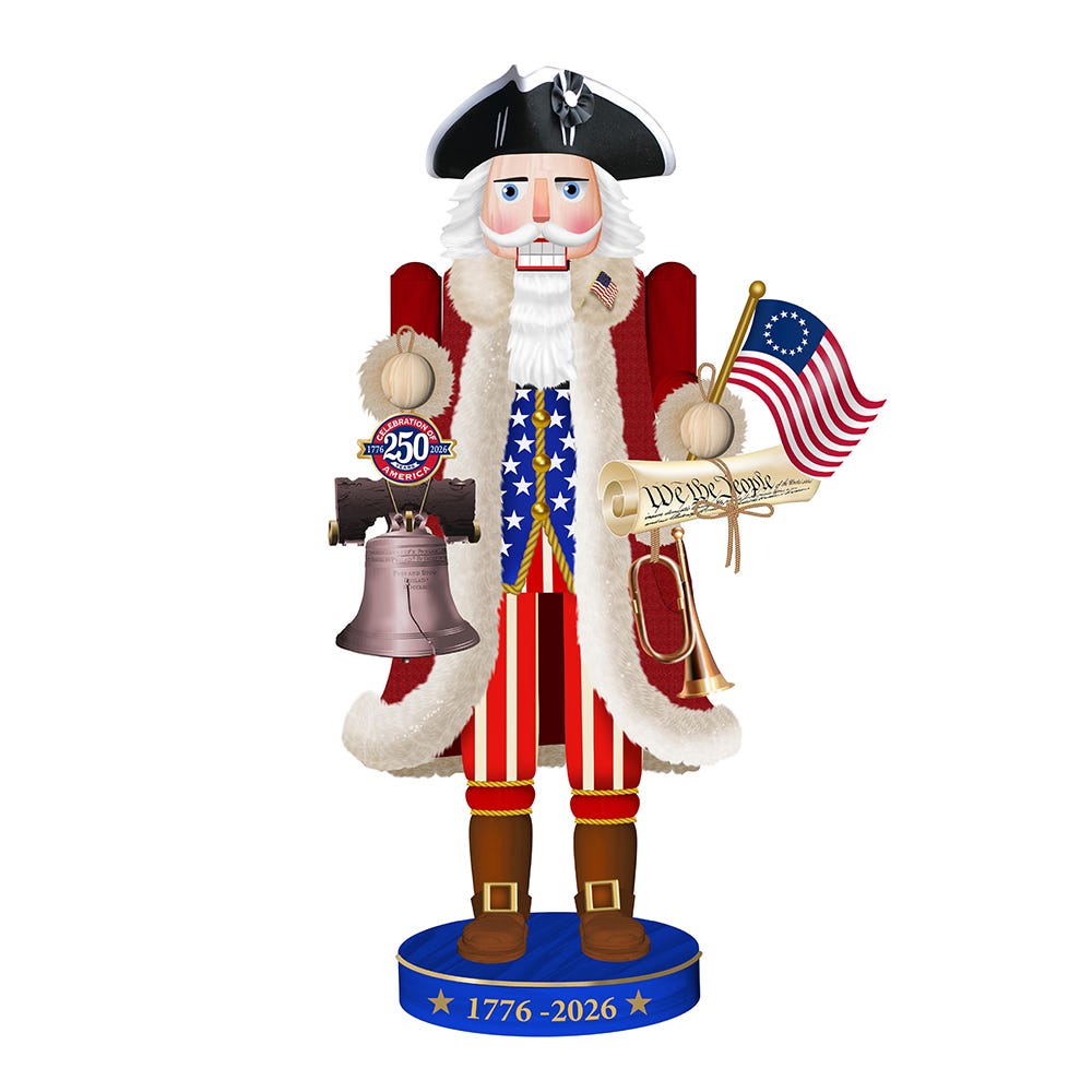 *PRESALE* 14" 250th Anniversary of America Nutcracker - Tree Treasures