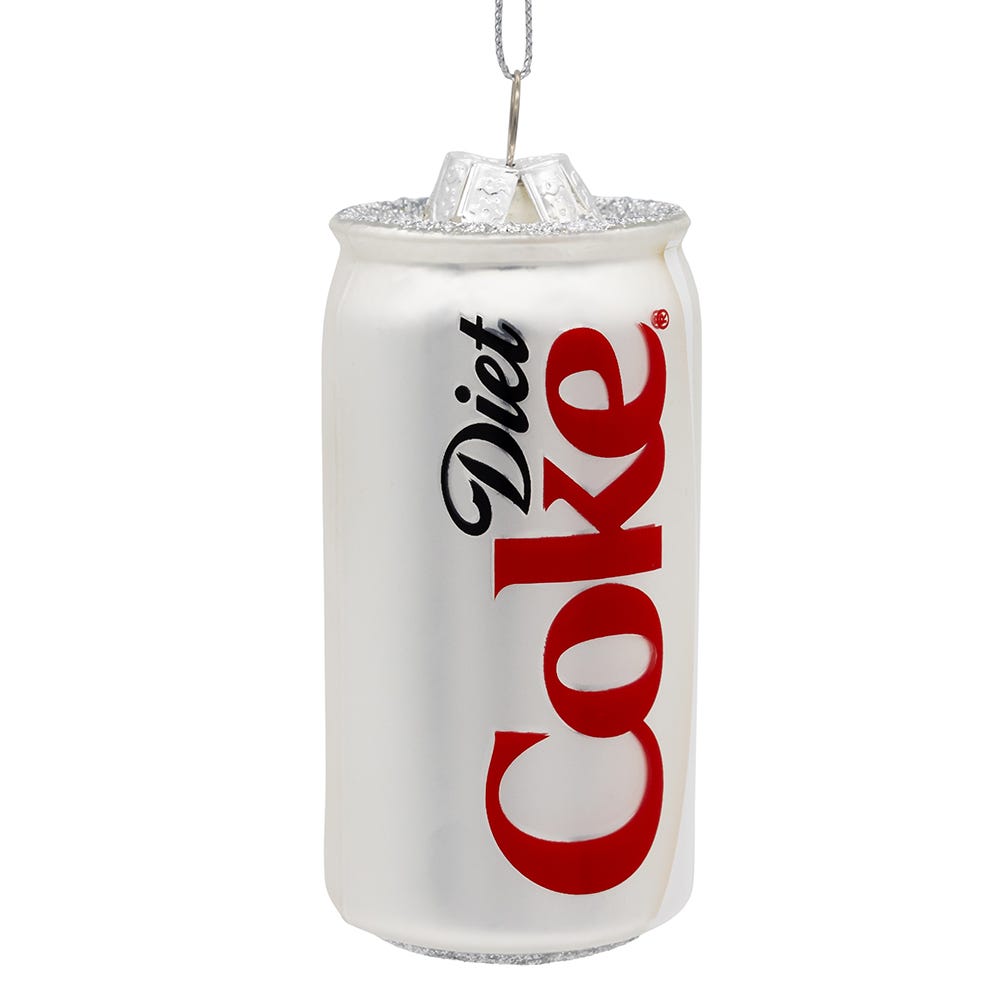 *PRESALE* Coca - Cola® Glass Diet Coke Can Ornament - Tree Treasures