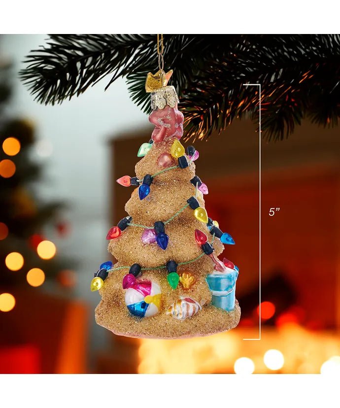 Sand Christmas Tree Glass Ornament – Noble Gems - Tree Treasures