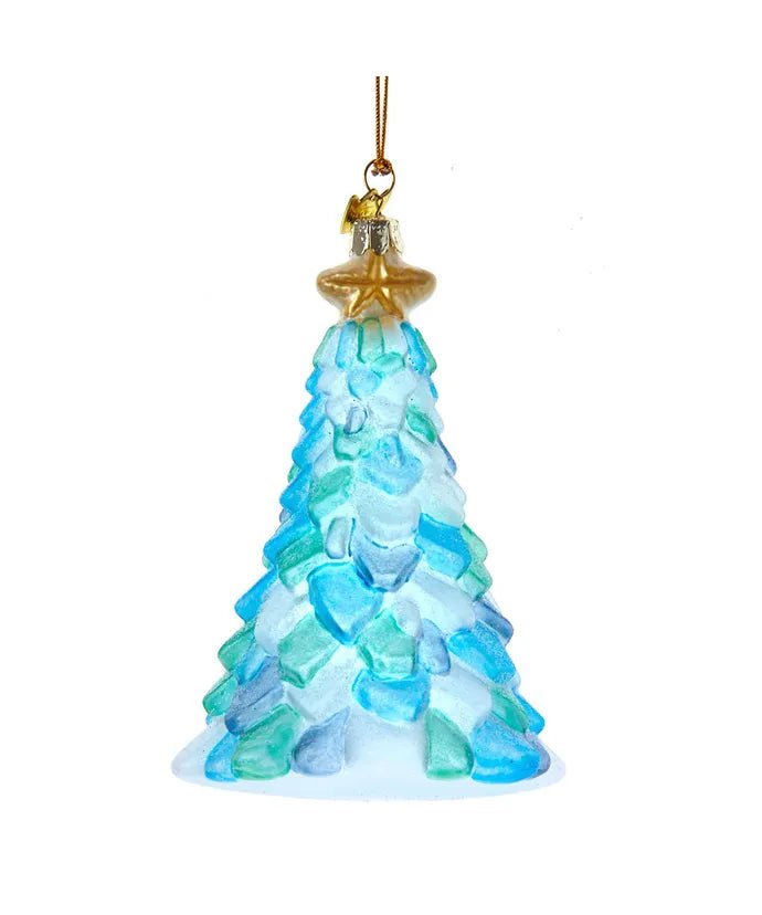 Sea Glass Christmas Tree Ornament – 5 - Inch Noble Gems - Tree Treasures