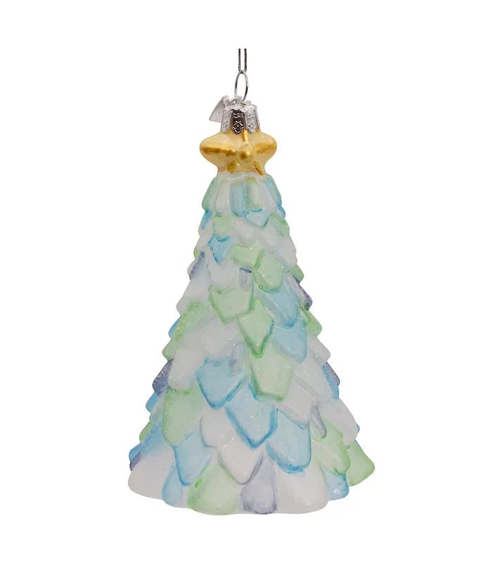 Sea Glass Christmas Tree Ornament – 5 - Inch Noble Gems - Tree Treasures