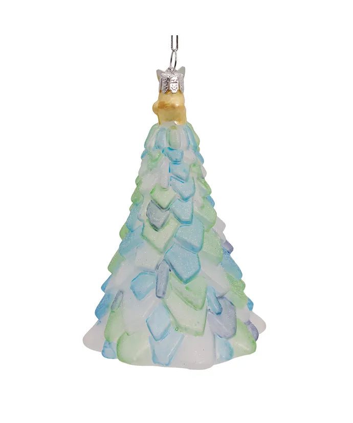 Sea Glass Christmas Tree Ornament – 5 - Inch Noble Gems - Tree Treasures