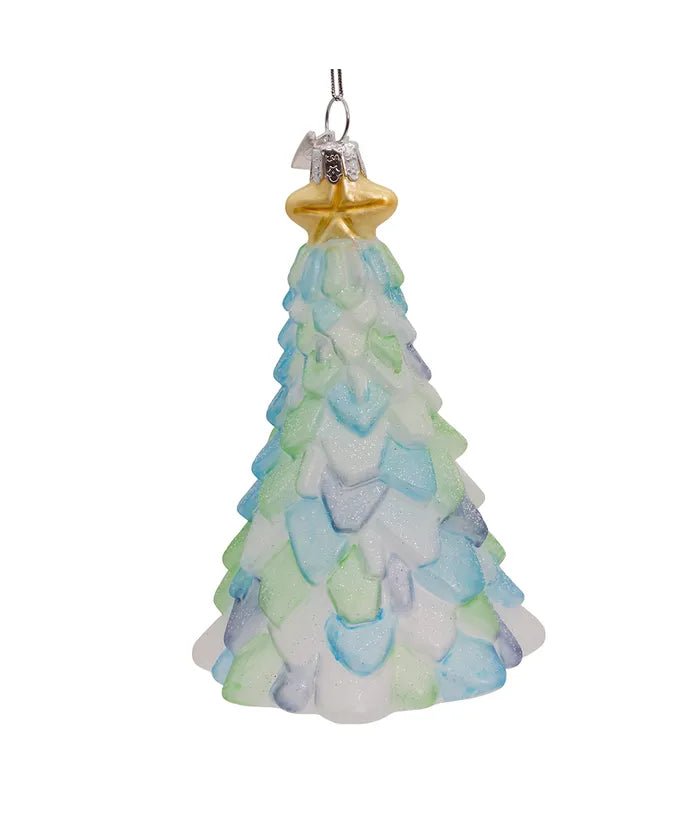 Sea Glass Christmas Tree Ornament – 5 - Inch Noble Gems - Tree Treasures