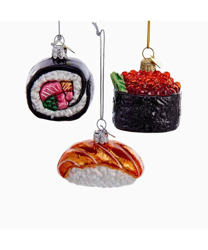Sushi Glass Ornaments (Set of 3) – Noble Gems - Tree Treasures