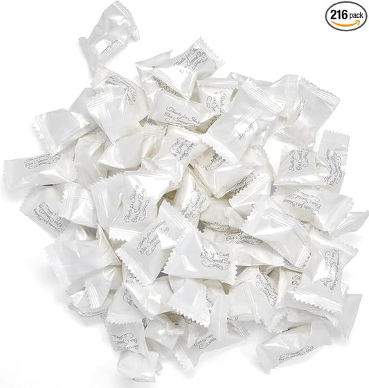Thank You Wedding Butter Mints – 216ct Individually Wrapped Mints (Silver Wrapper) - Tree Treasures