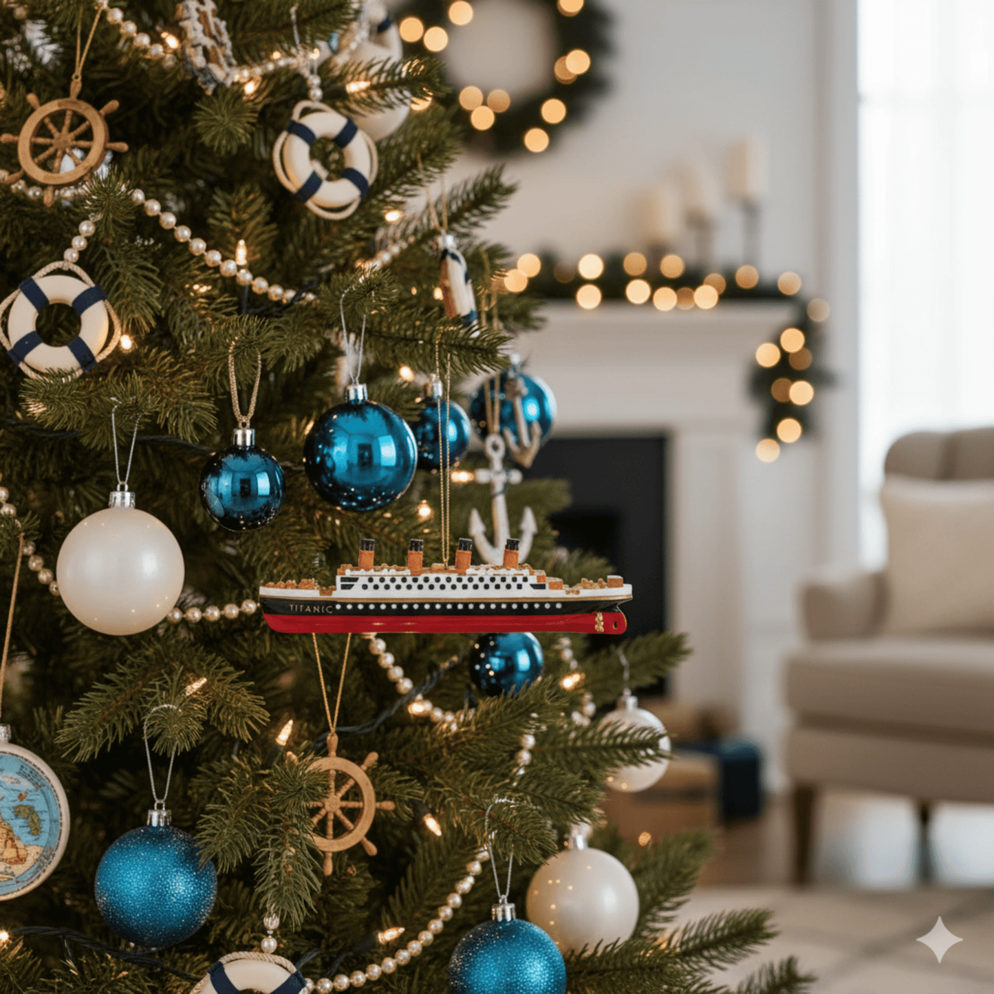 "Titanic" Boat Ornament by Kurt Adler - Tree Treasures