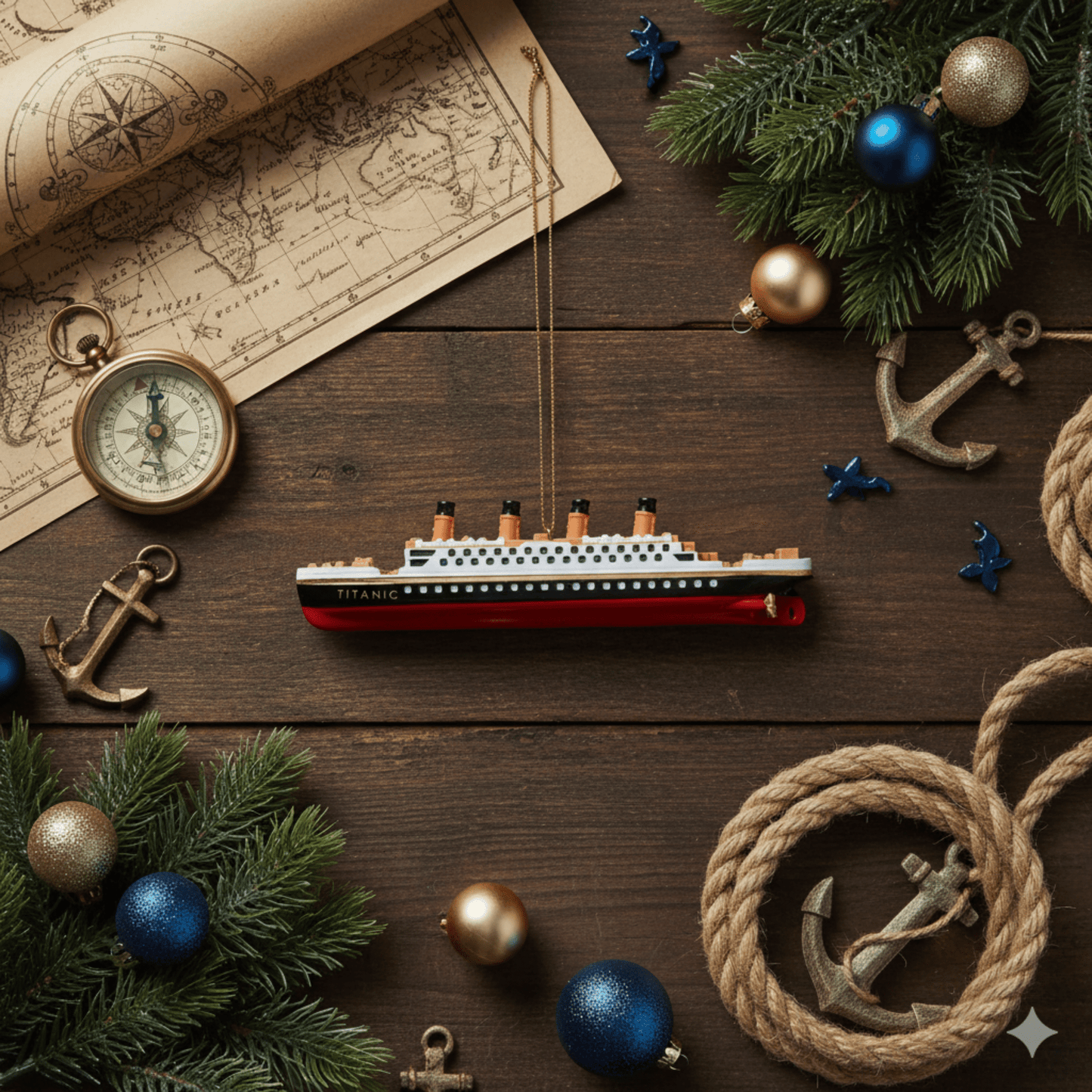 "Titanic" Boat Ornament by Kurt Adler - Tree Treasures