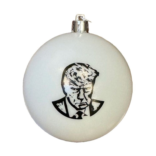Donald Trump Mugshot Ornament – Tree Treasures Political Holiday Decor, 3 Inches