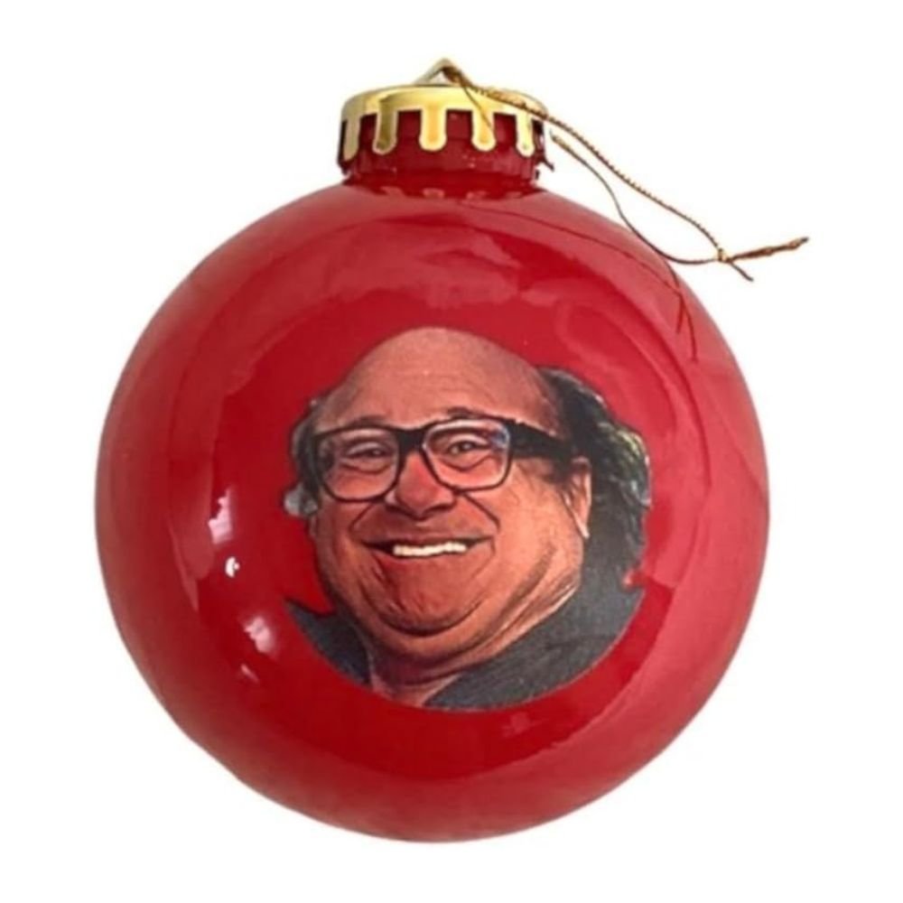 Tree Treasures Frank Reynolds Christmas Ball Ornament – Always Sunny Red Holiday Decor, 3.25 Inches