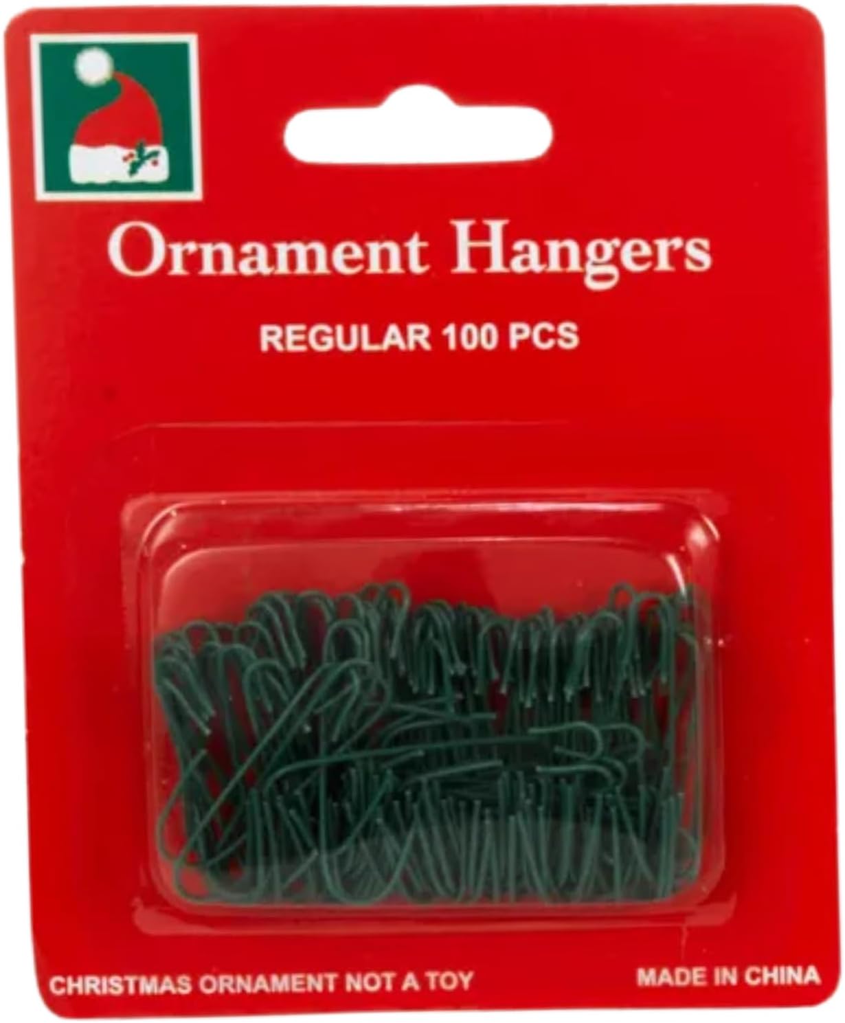 Tree Treasures Green Ornament Hooks, 100 - Piece Box Set - Tree Treasures
